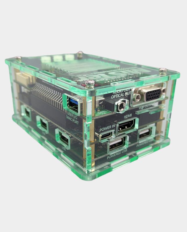 MiSTER Pi Case Acrylic - case with MiSTer Pi fitted