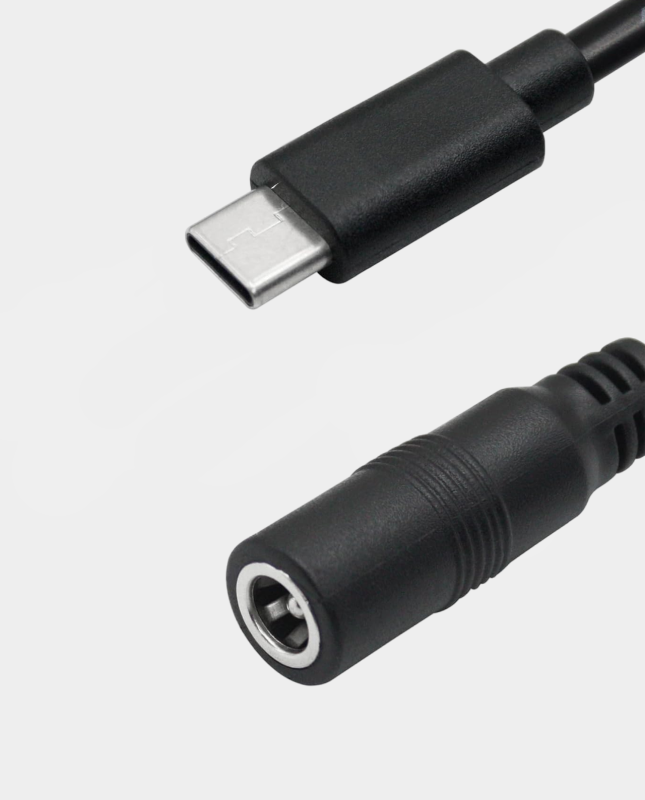DC Female to USB Type C Male Plug Power Adapter