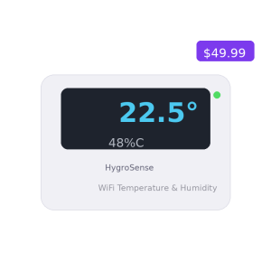 CPVans HygroSense WiFi – 5-Pack Whole Home Temperature & Humidity Sensor Kit